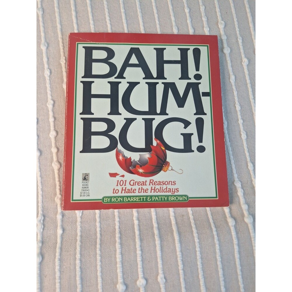 VINTAGE 1992 "Bah Hum Bug: 101 Reasons to Hate the Holidays" Barrett & Brown